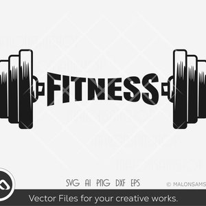 Dumbbell SVG Fitness - workout svg, fitness svg, exercise svg, barbell svg, cut file, png