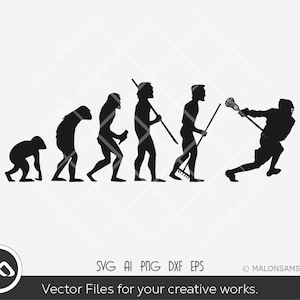 Lacrosse SVG Evolution - lacrosse svg, lacrosse player svg, lax svg, sports svg, svg cut file, digital file, clipart