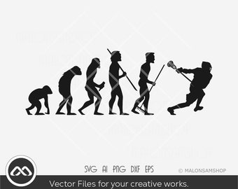 Lacrosse SVG Evolution - lacrosse svg, lacrosse player svg, lax svg, sports svg, svg cut file, digital file, clipart