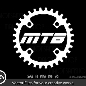 Coroa de mountain bike SVG MTB - mountain bike svg, ciclismo svg, bicicleta svg, mountain bike svg, mtb svg, dxf, png