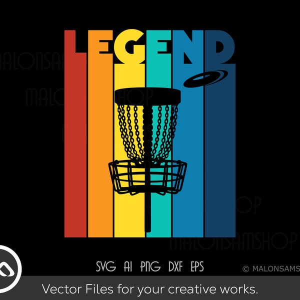 Disc Golf SVG legend - disc golf svg, disc golf, golf svg, disc golf cricut, frisbee svg, dxf, png