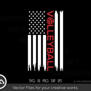 Volleyball SVG American Flag - volleyball svg, volleyball mom svg, sports svg, volleyball shirt, volleyball design, digital file