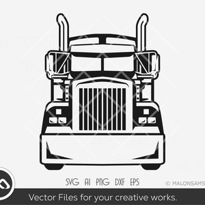 Cargo truck SVG Front face - truck svg, cargo svg, 18 wheeler, cargo truck svg, semi truck svg, cut file, png