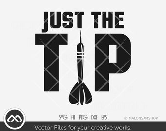 Dart SVG Just the tip - darts svg, dart board svg, target svg, dart clipart, dxf, eps, cut file, png