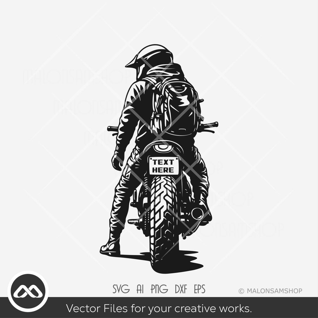Vector Vlogger Sticker Rider Motorcycle Rider Vector SVG PNG Dxf EPS Clipart Design for Biker Shirt ...