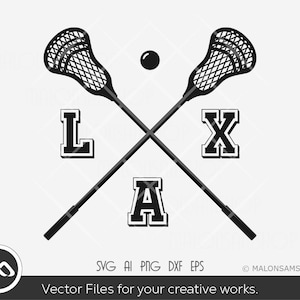 Lacrosse SVG LAX - lacrosse svg, lacrosse stick svg, lax svg, sports svg, dxf eps, cut file