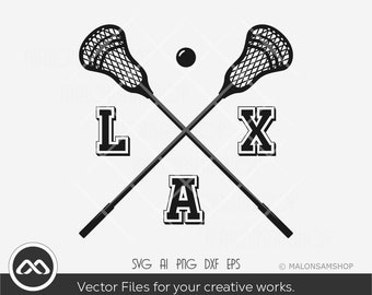 Lacrosse SVG LAX - lacrosse svg, lacrosse stick svg, lax svg, sports svg, dxf eps, cut file