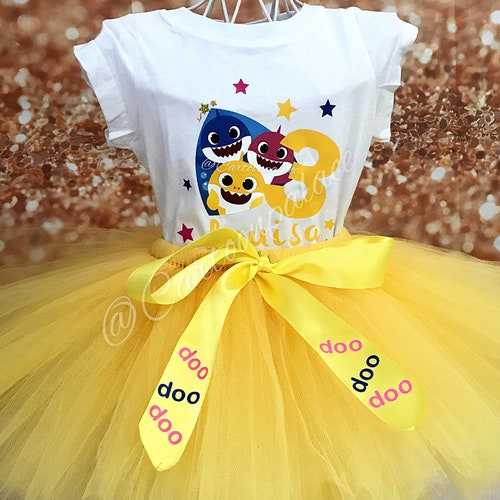 Baby Shark First Birthday Tutu Outfit/ Birthday Shark Tutu Etsy