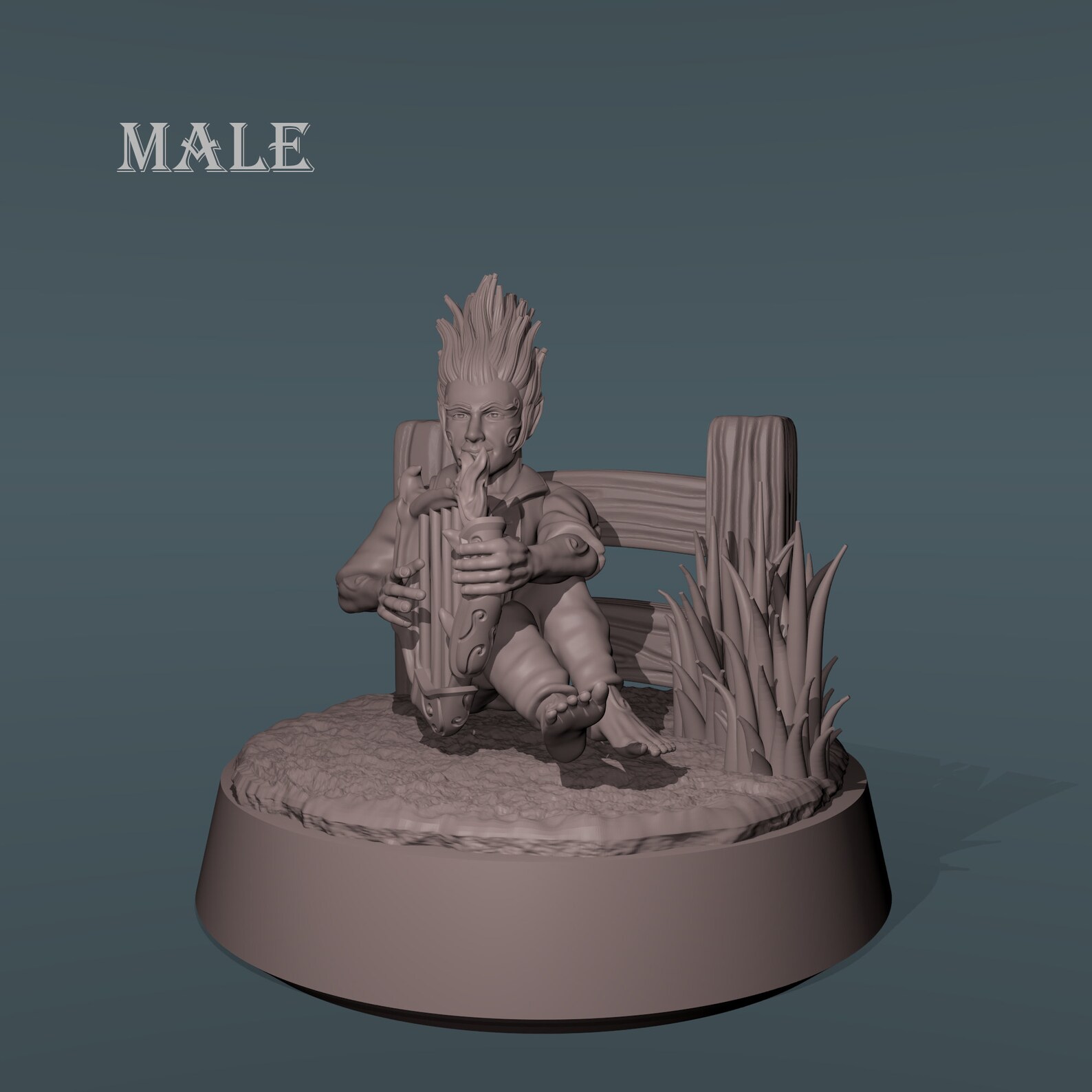 Gnome Bard Miniature for Tabletop Rpgsdungeons and Dragons Etsy