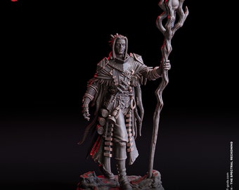 Thorne, Dusk Domain Druid Miniature for Dungeons and Dragons|Tabletop RPGs