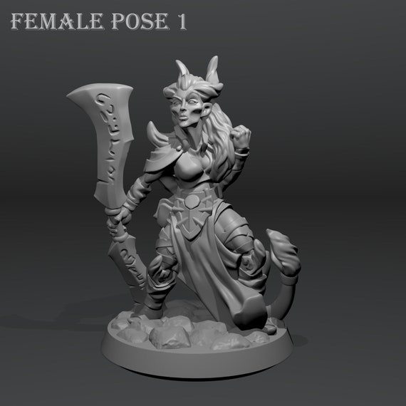 custom tiefling miniature