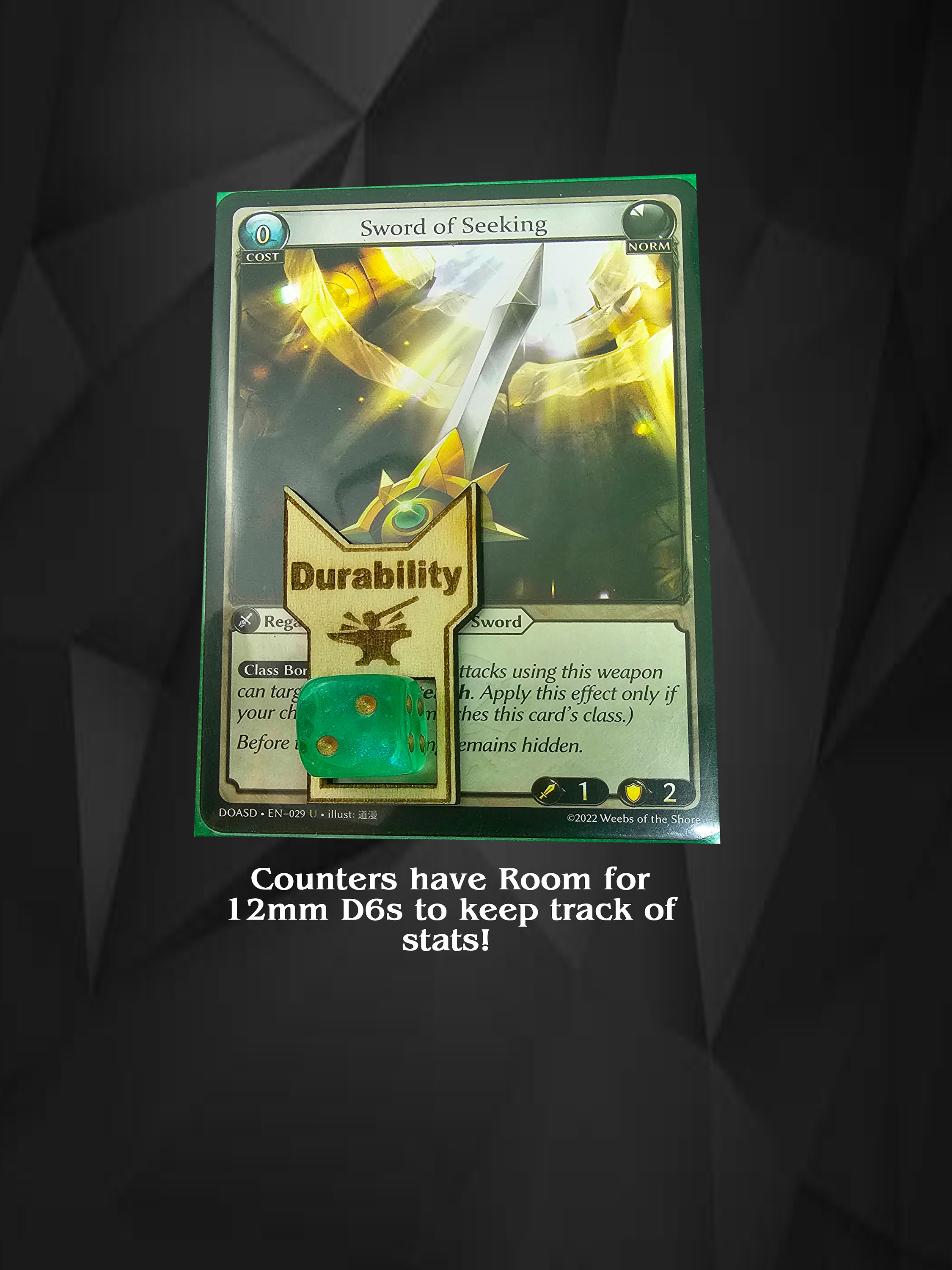 Grand Archive TCG Personalized Champion Card Tray and Wooden