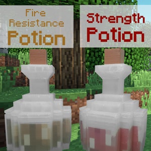3D Printed Minecraft Potion Models - Etsy