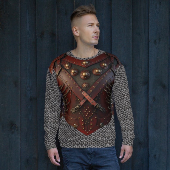 Get Ready to Conquer the Kingdom in a Printed Studded Leather Armor T-shirt  the Ultimate in Fashion and Protection 