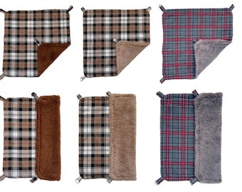 Hamaca para mascotas pequeñas / Cama para jaula de cobaya, rata o hurón / Hamaca colgante acogedora de forro polar y algodón / Accesorios para jaula