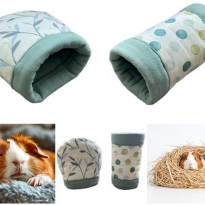 Guinea Pig Cuddle Sack & Tunnel SET– Fleece Snuggle Pouch Bed for Small Pets | Cozy Hideout for Guinea Pigs, Ferrets, Hedgehogs, Rats