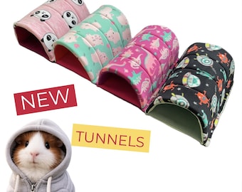 Gezellige fleecetunnel voor cavia's