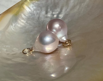 Pink Lagoon Drop Pearl Pendant