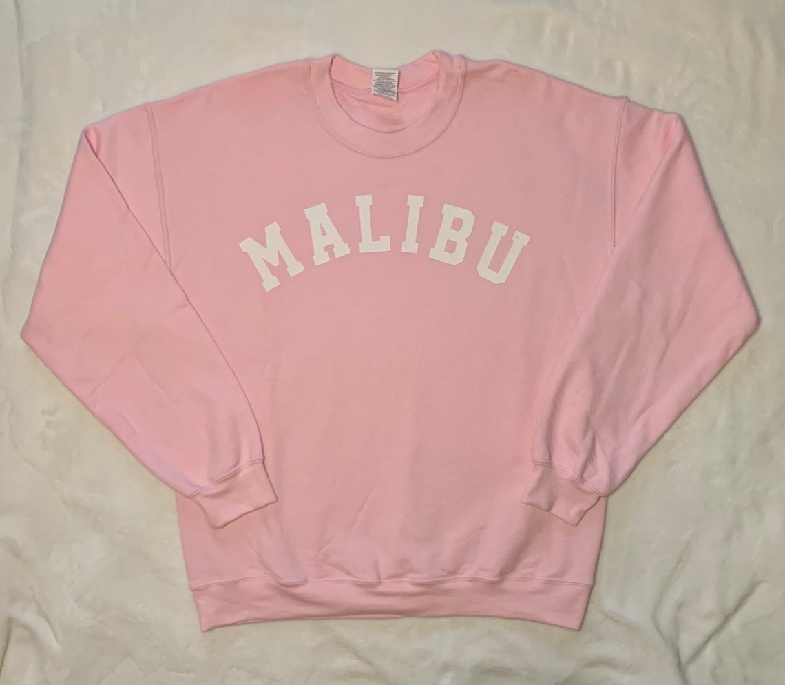 Malibu Crewneck Malibu Aesthetic Custom Sweatshirt | Etsy