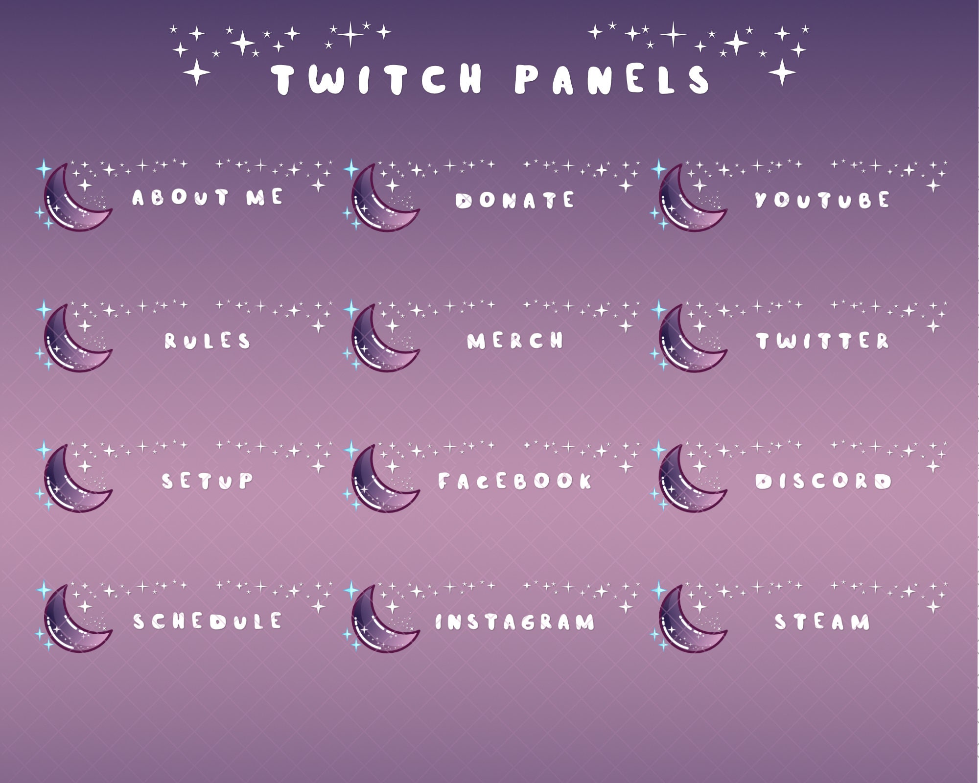 twitch panel examples