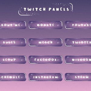 Twitch Panels Cute, Custom Twitch Panels, Twitch Panels Girly - Etsy