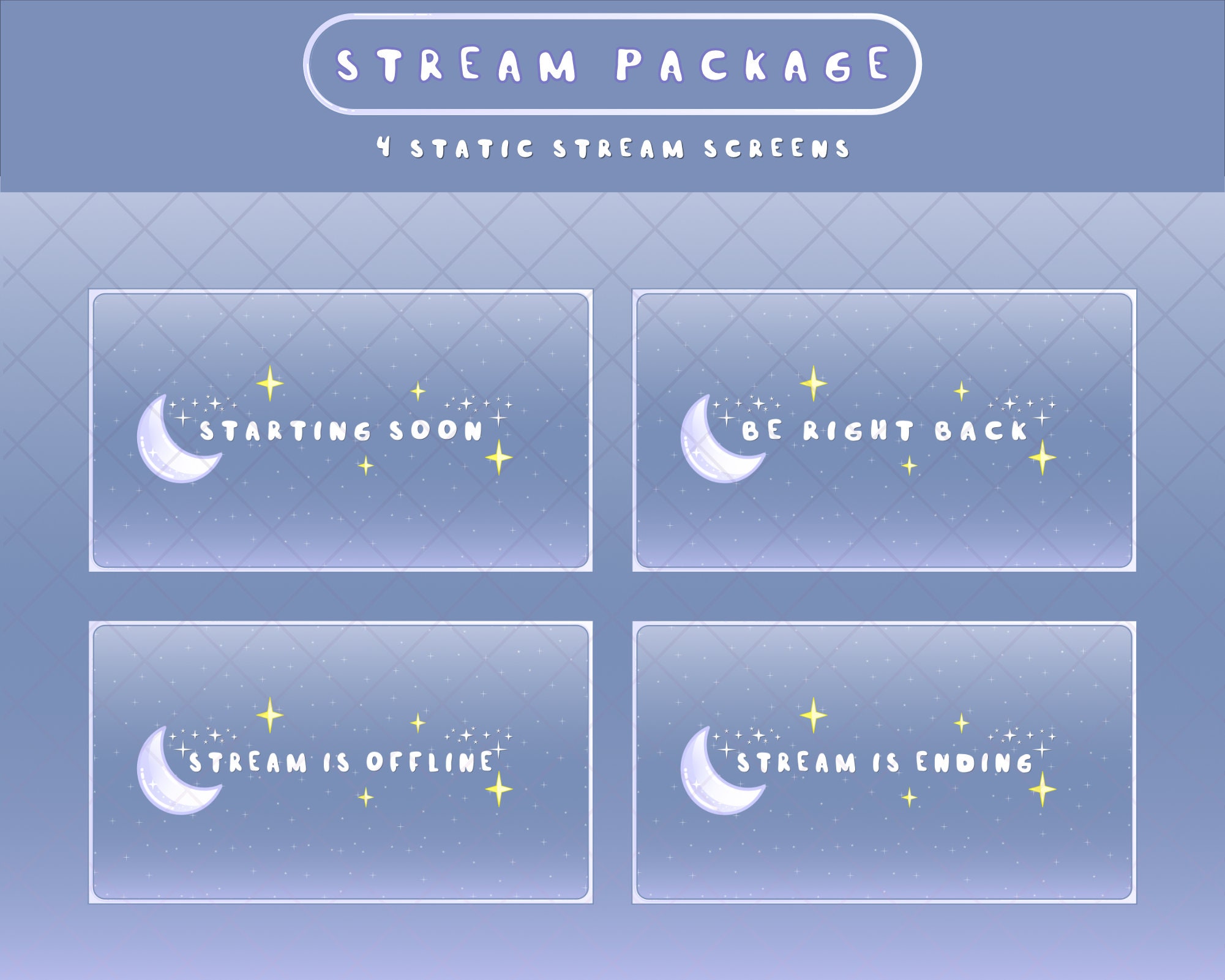 Twitch Overlay Package Twitch Package Twitch Overlay Stream | Etsy