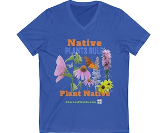 Native Plants Rule V-Neck Tee