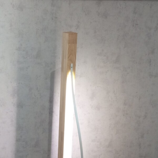 LED solid wood floor lamp