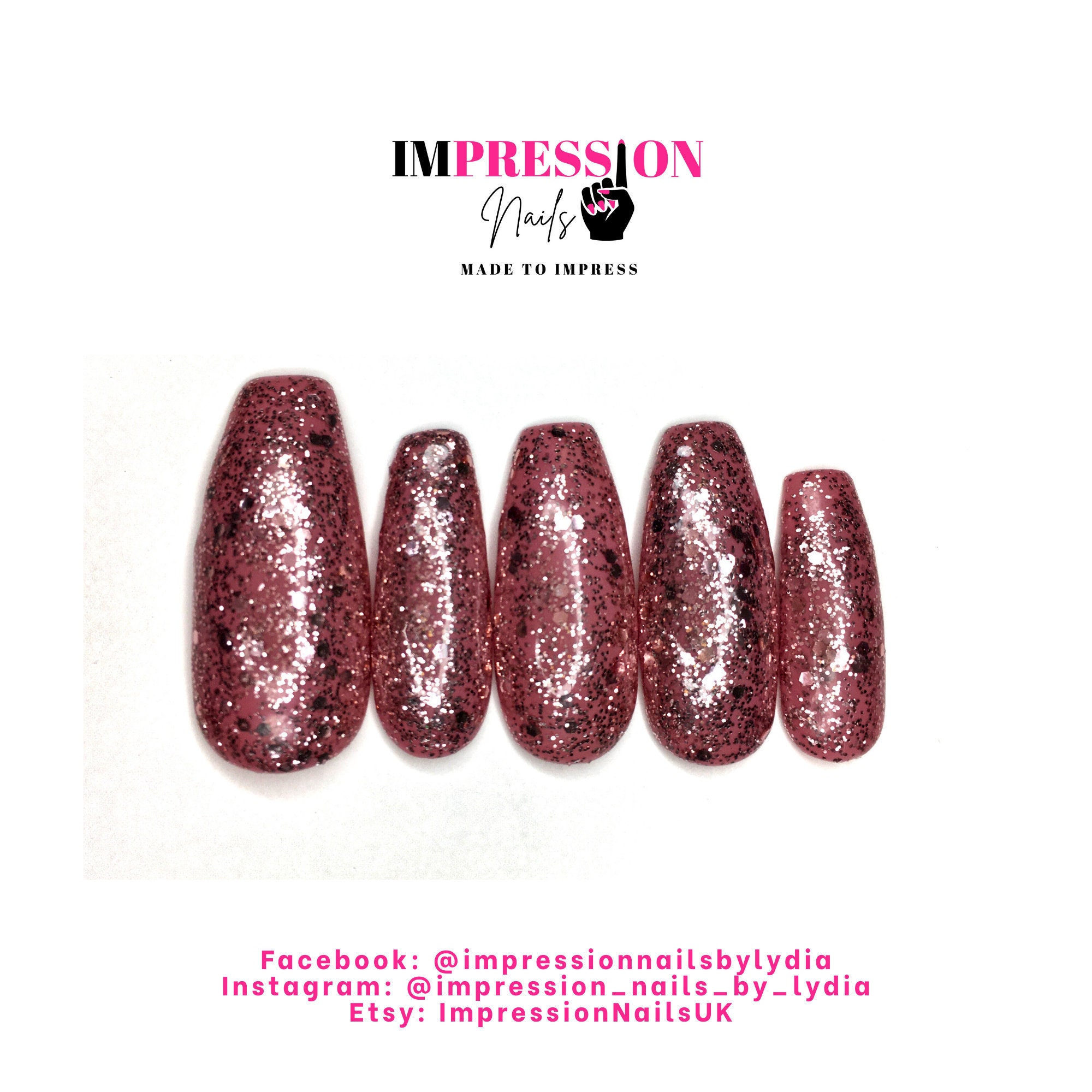 glitter press on nails