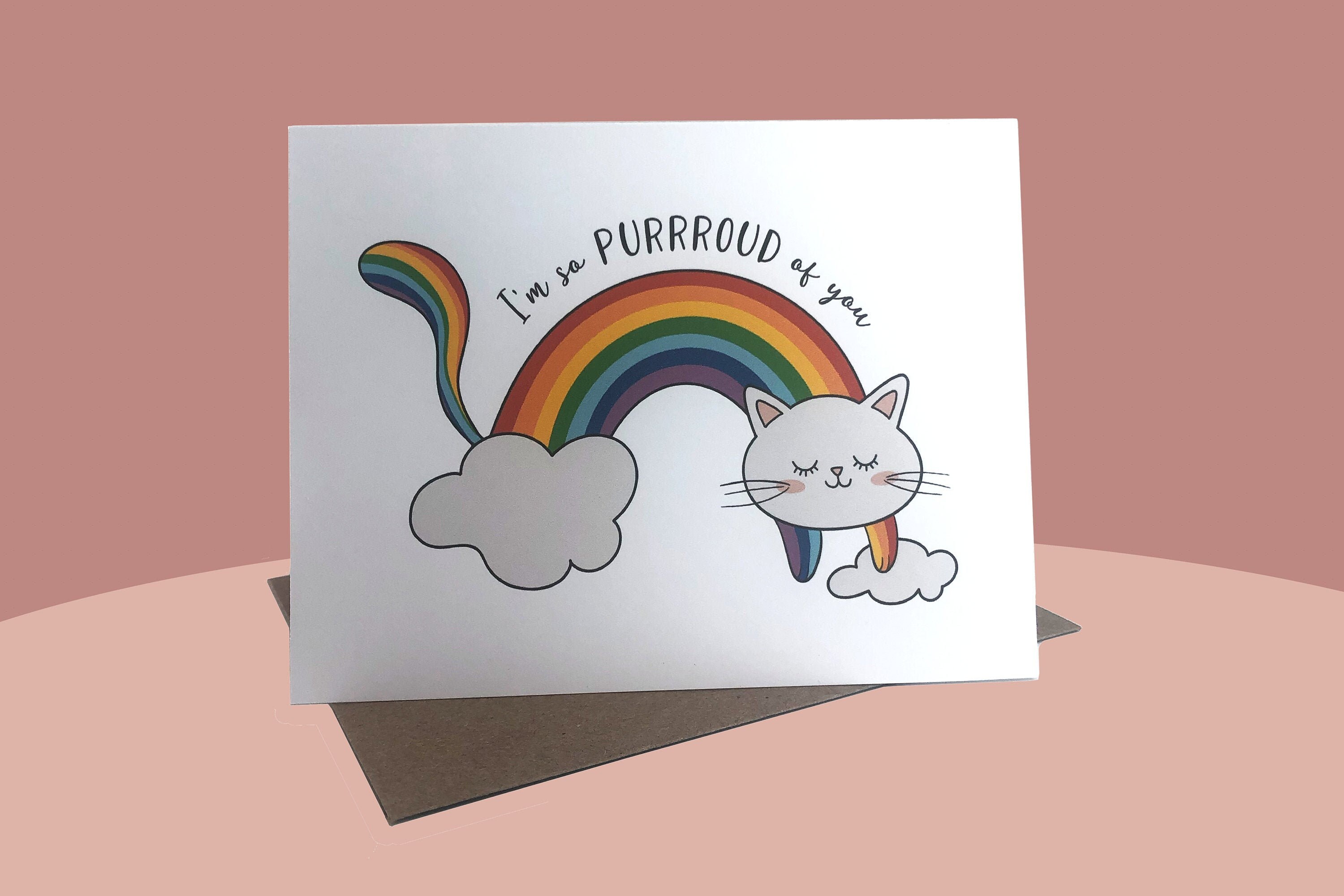 Ich bin so STOLZ auf dich Pride Grußkarte süße LGBTQ Karte | Etsy