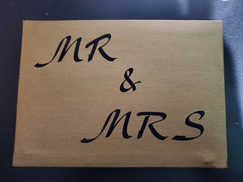 Mr /& Mrs canvas sign