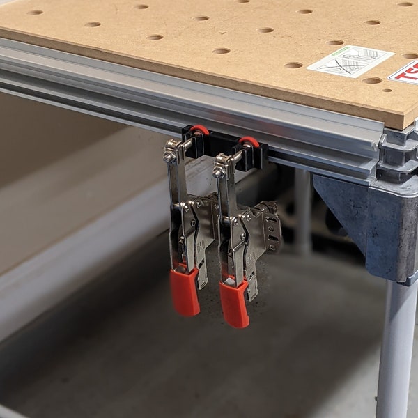 Festool MFT 3 Bessey Horizontal Clamp Holder - Easily store your Bessey/TSO Products Power-Loc Toggle Clamps