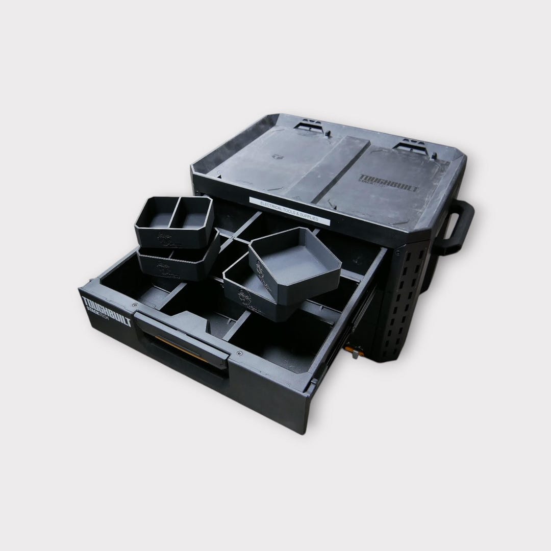 Toughbuilt Stacktech XL 3-drawer Nesting Bins – Custom Drawer Organizer ...