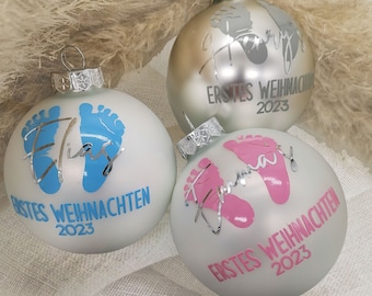 Weihnachtskugel personalisiert |mein erstes Weihnachten | Weihnachtsdeko | Christbaumkugel | Weihnachtsgeschenk | Geschenk Baby