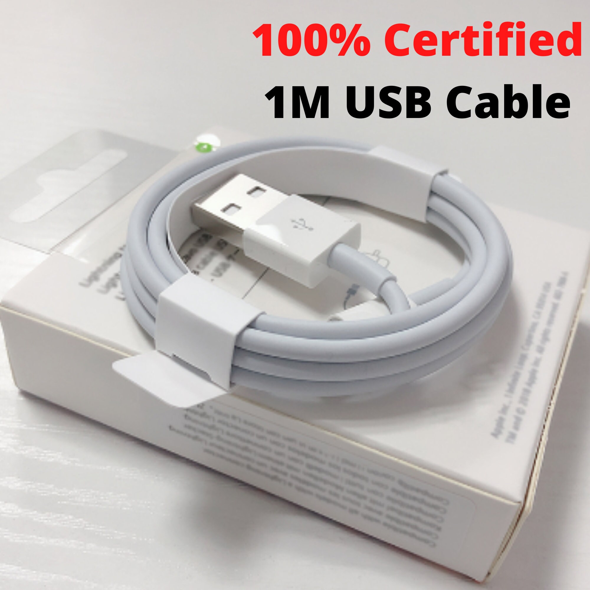 Buy 1 Get 1 Free Apple iPhone Charger Cable 1M Charging Lead Etsy