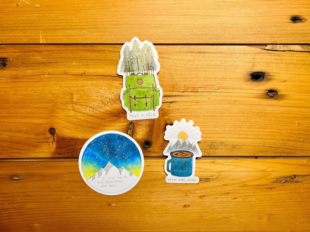 Adventurer Sticker Bundle Set of 3 Glossy Finish Waterproof Stickers - Etsy