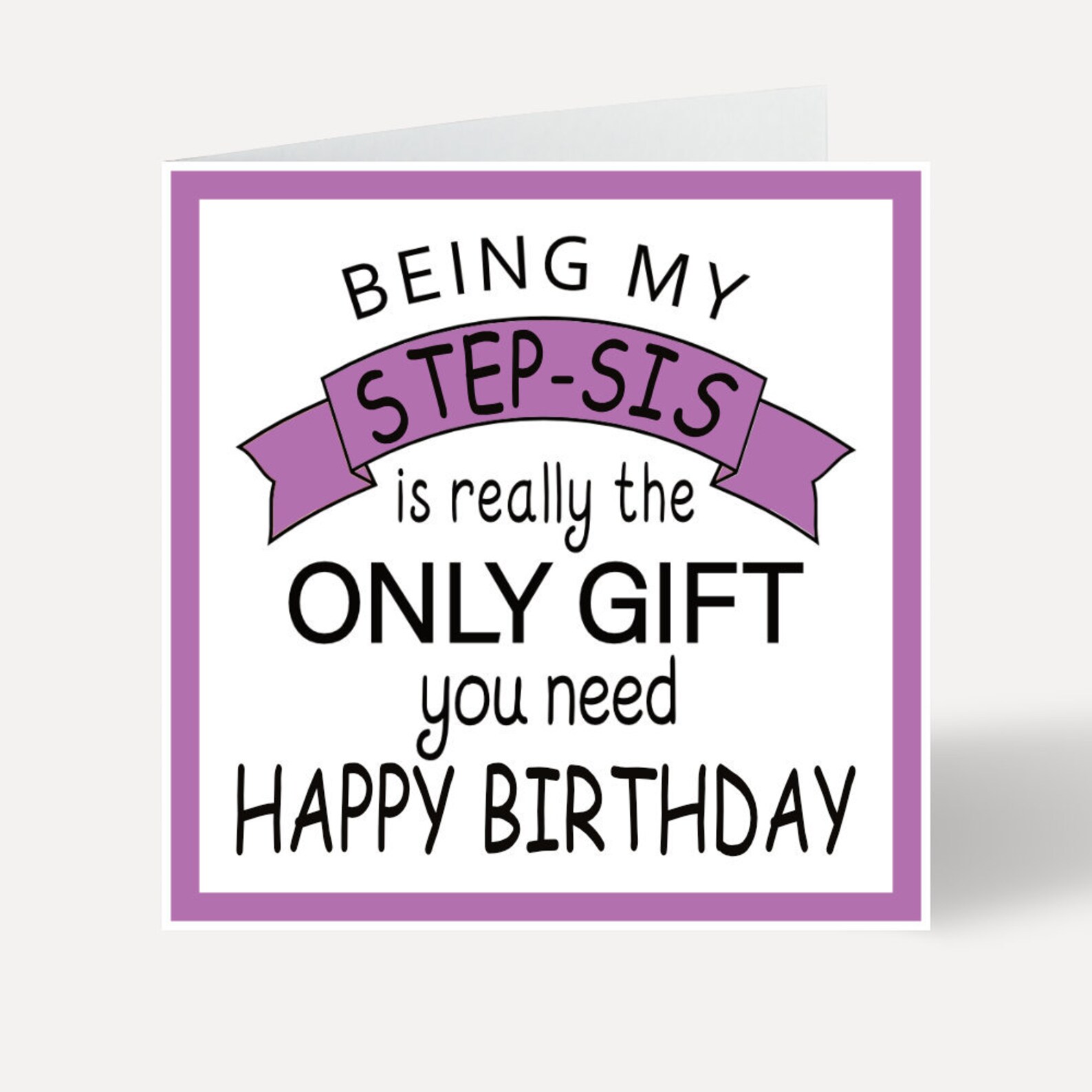 Step Sister Birthday Card-birthday Card for Sister-step Sister Birthday ...