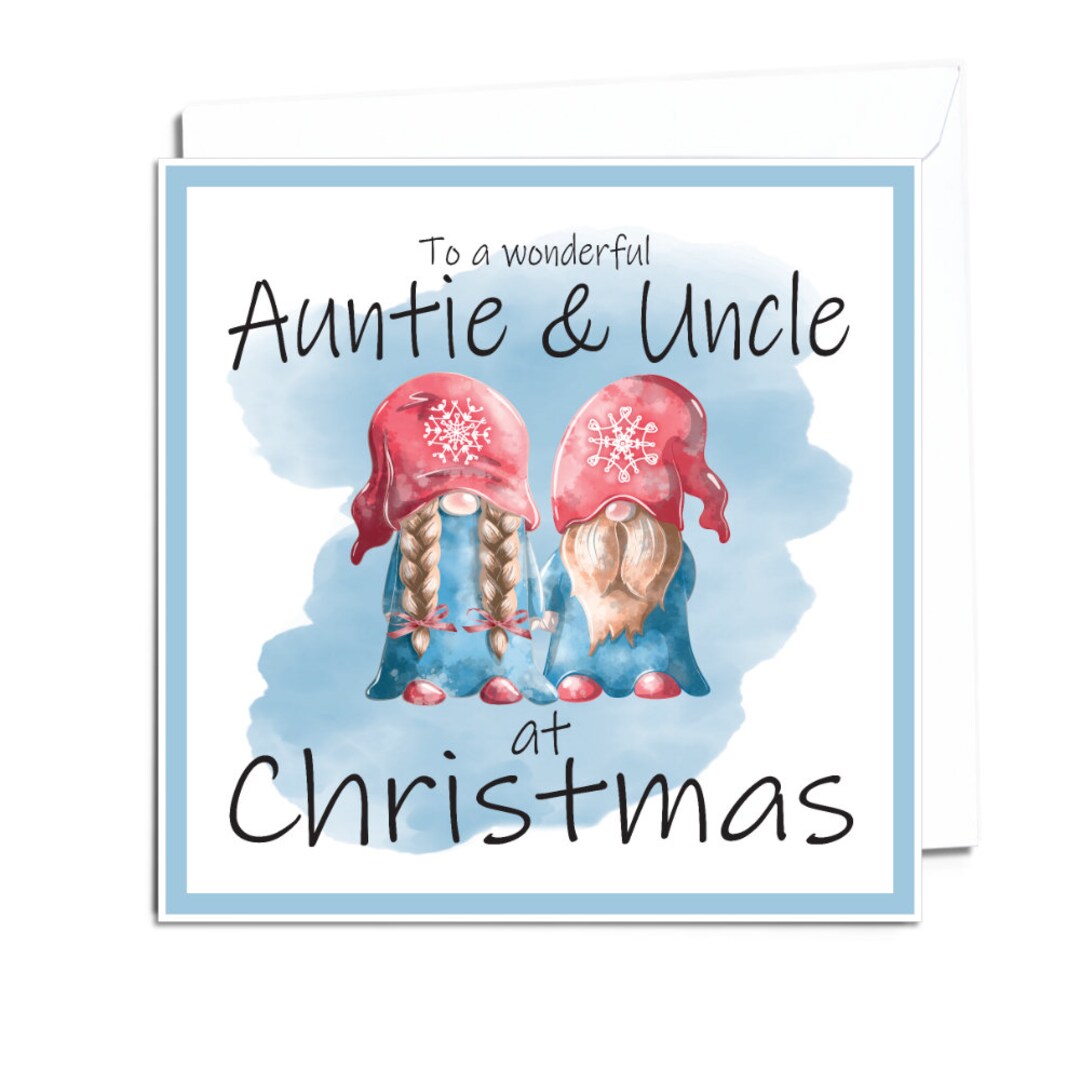 Auntie and Uncle Chritsmas Cardmerry Christmas Auntie and Etsy UK