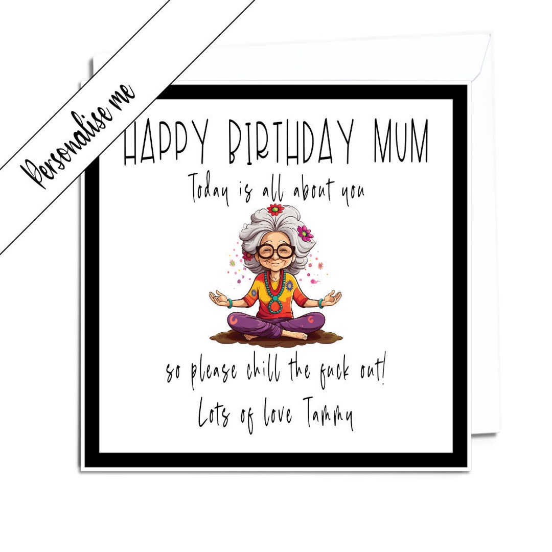 Personalised Birthday Card Funny Birthday Card for Mum, Daughter ...