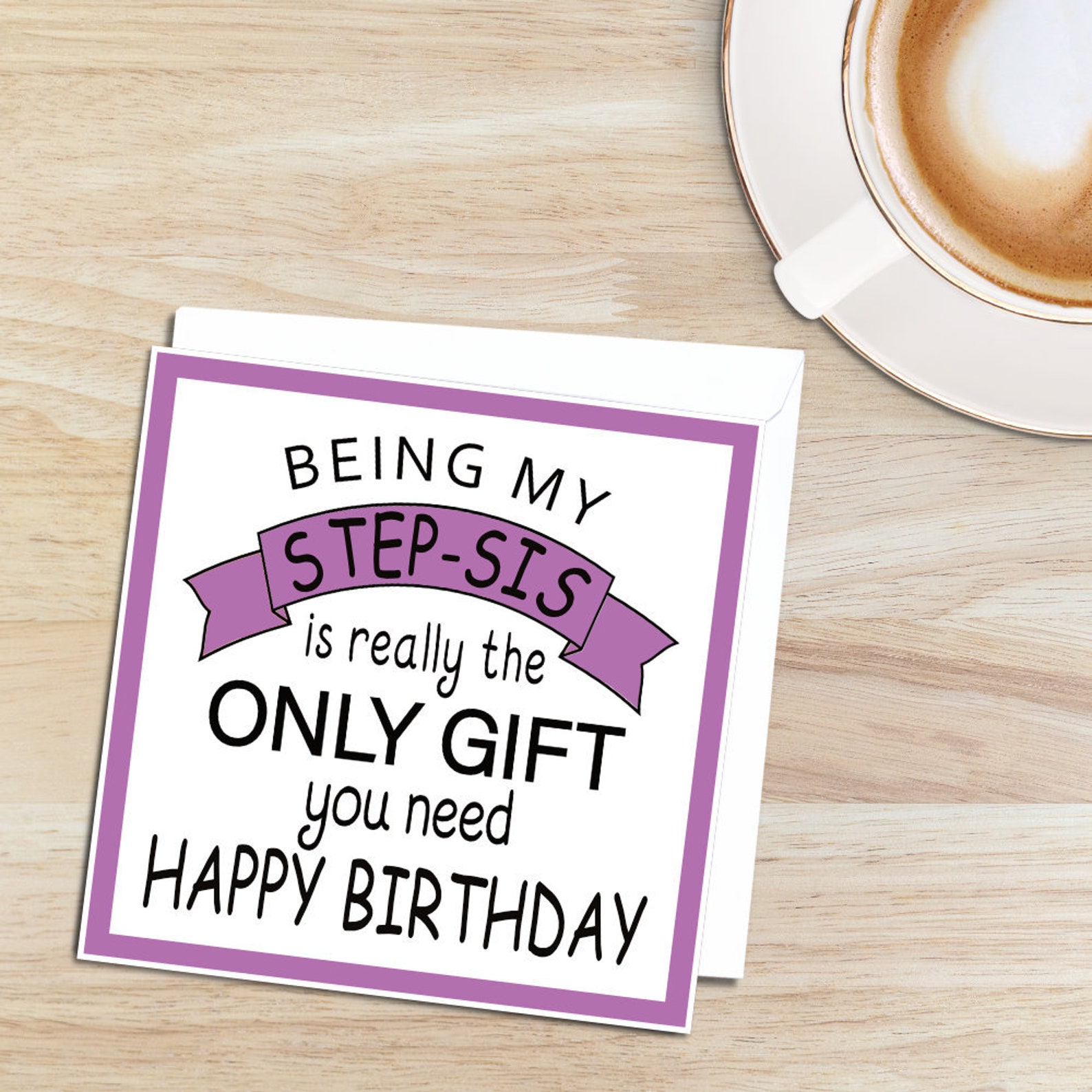 Step Sister Birthday Card-birthday Card for Sister-step Sister Birthday ...