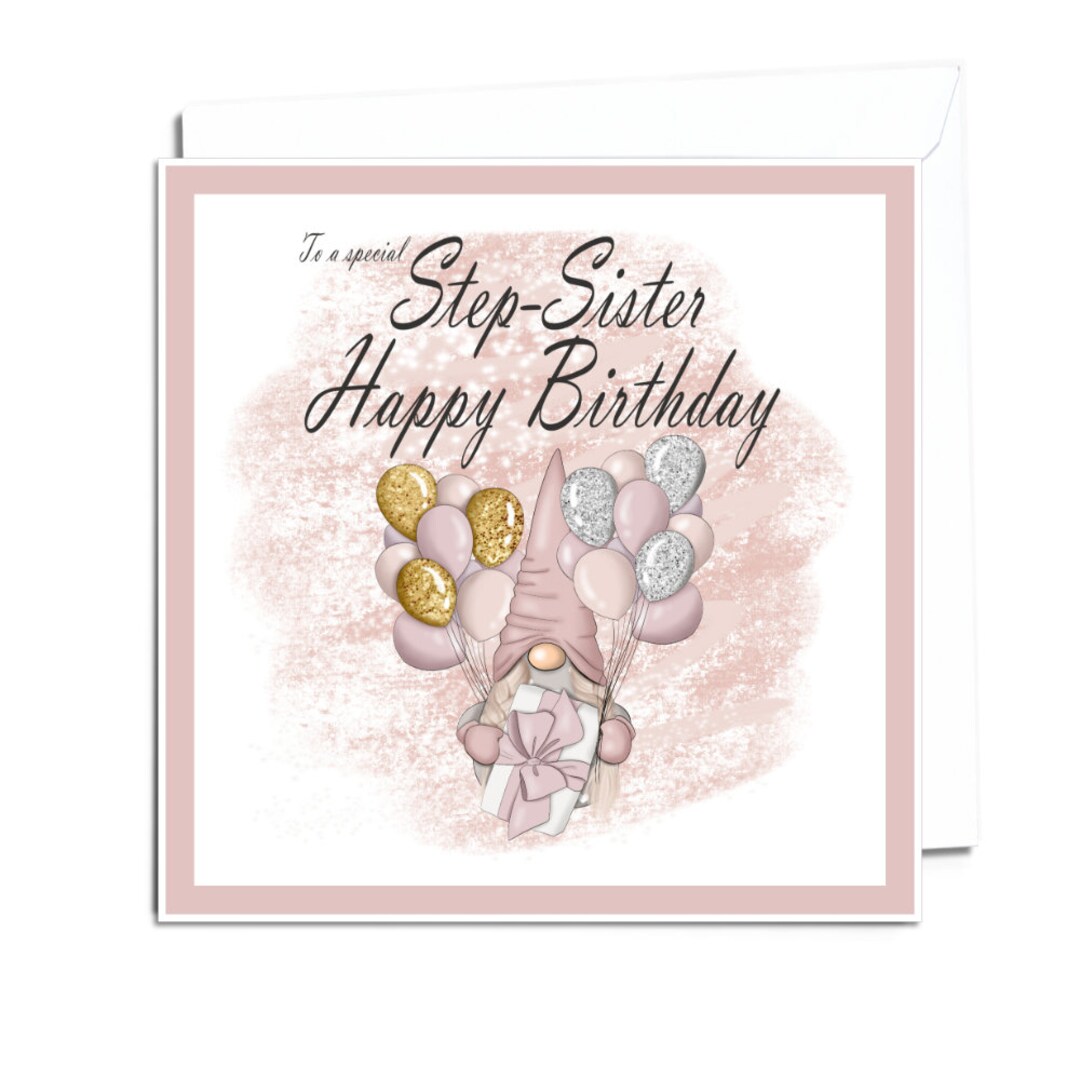 Step Sister Birthday Card-birthday Card for Step Sister-women-teenager ...