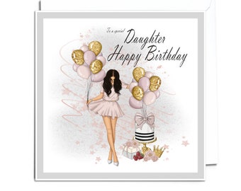 Daughter Birthday Card-Birthday Card For Daughter-Special Daughter-Teenage Daughter-Greeting Card-CD132