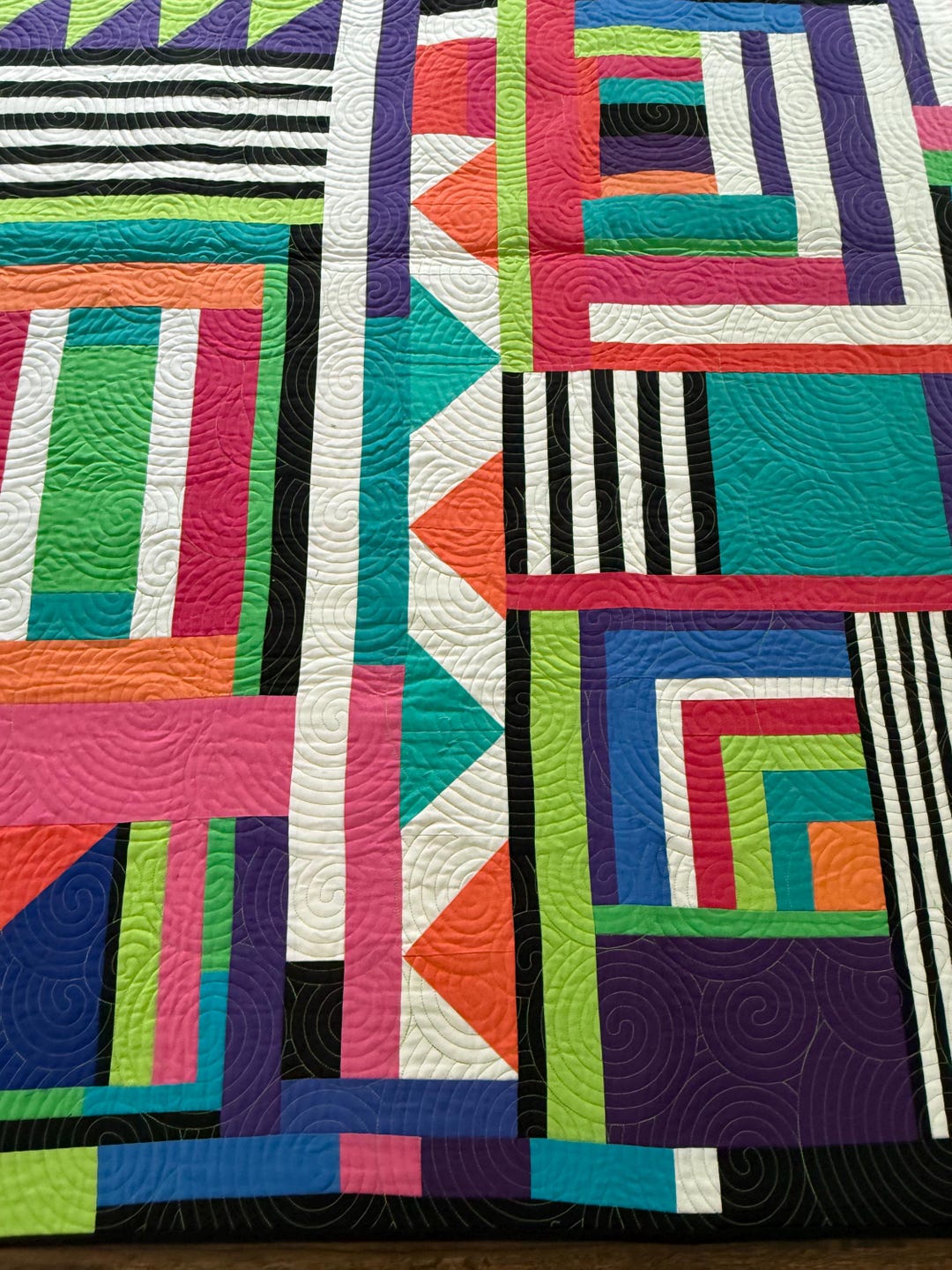 One of a Kind Modern Quilt - Large Throw Size - Etsy