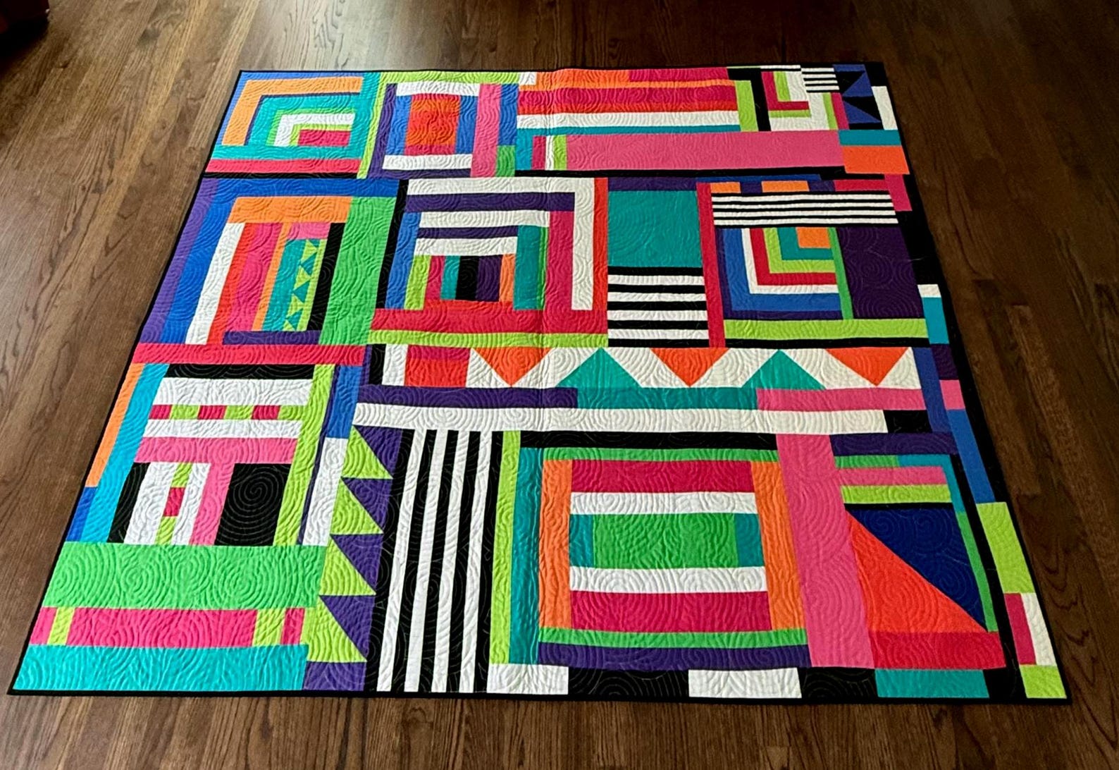 One of a Kind Modern Quilt - Large Throw Size - Etsy