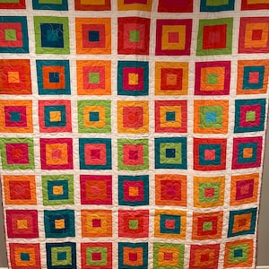 Handmade Modern Scrappy Quilt