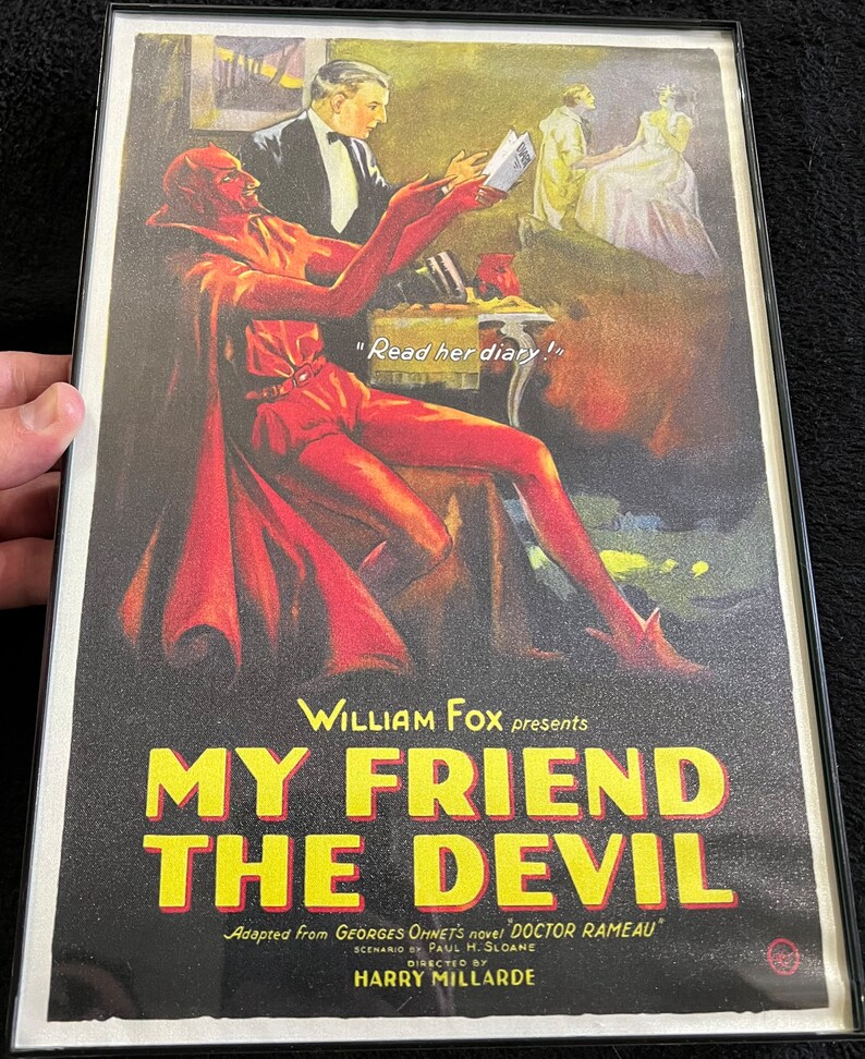 Vintage Movie Horror/Death Related, Framed Silk Cloth Posters image 5