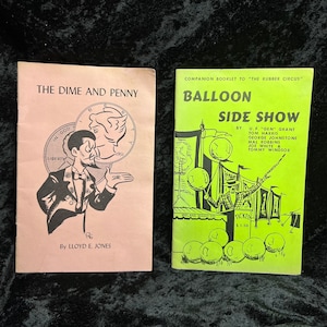 Vintage Magic and Balloon Side Show Booklets (Pair)