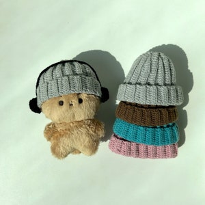 Ribbed Beanie with Headphones for 10cm Kpop Dolls