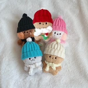 Bommel Mütze & Schalldämpfer für 10 cm Kpop Dolls