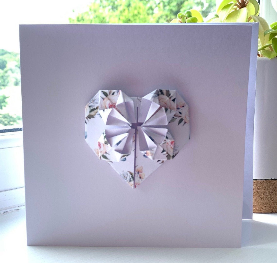 origami heart card origami heart card